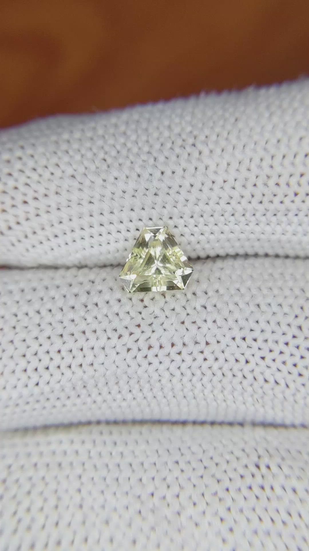 1.30 Ct. Yellow Sapphire from Ceylon (Sri Lanka) Size Video