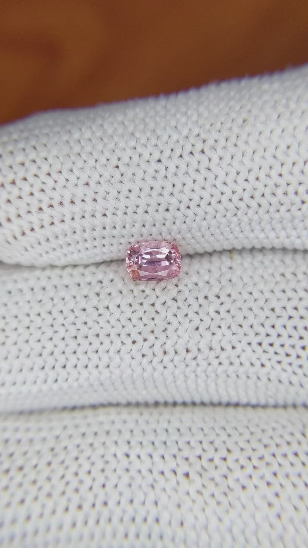 0.68 Ct. Padparadscha Sapphire from Ceylon (Sri Lanka) Size Video