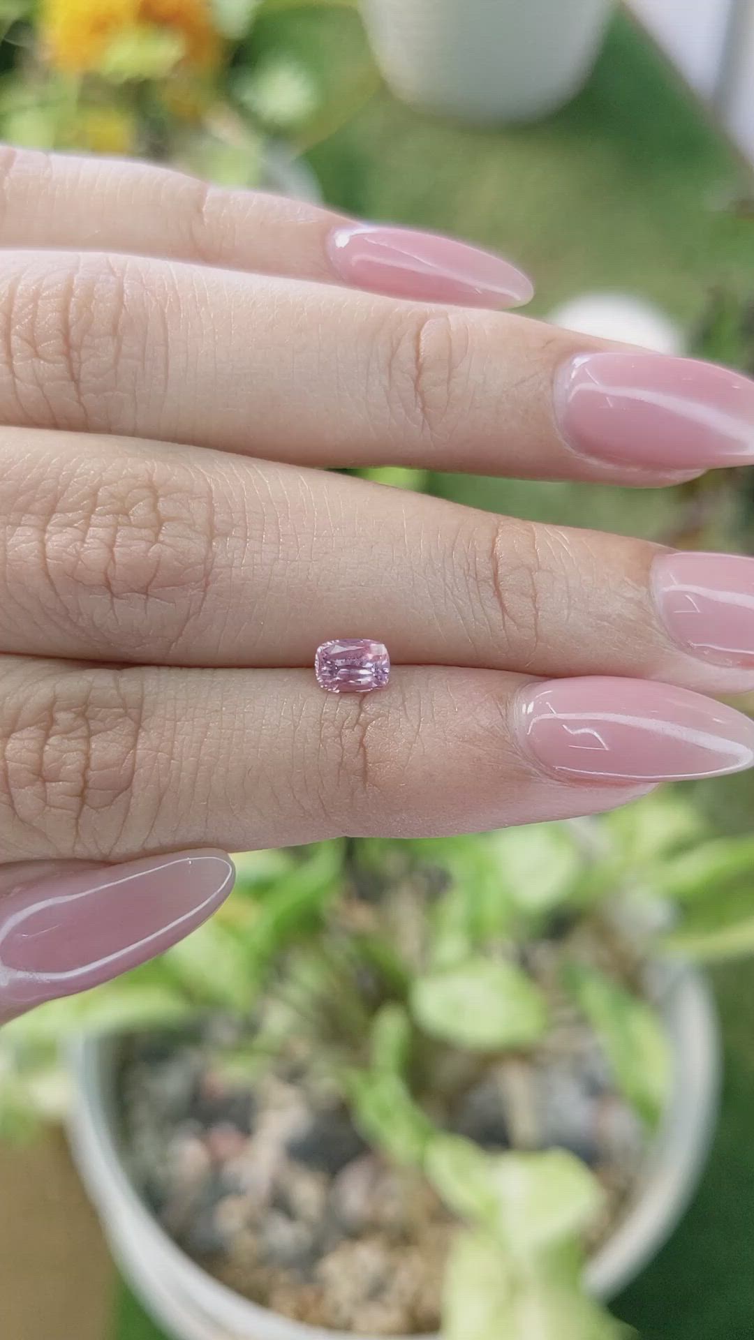 0.68 Ct. Padparadscha Sapphire from Ceylon (Sri Lanka) Size Video