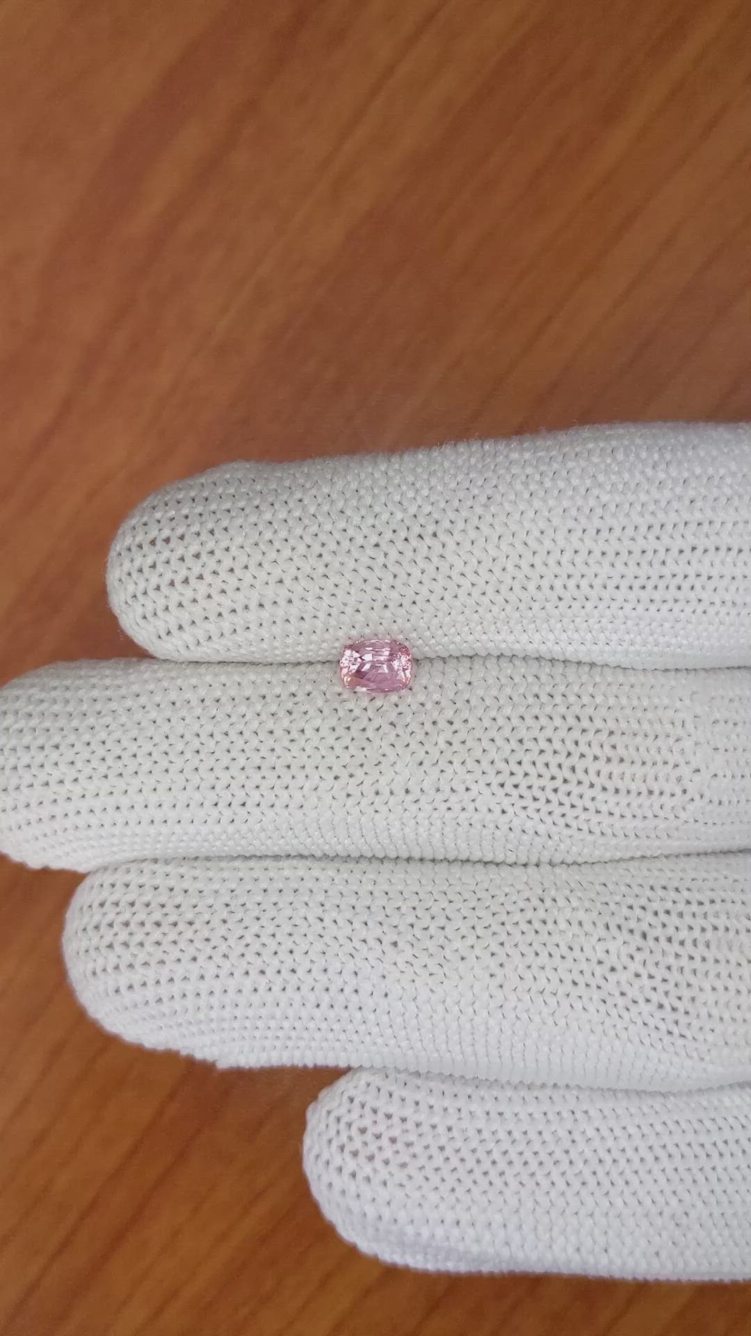 0.68 Ct. Padparadscha Sapphire from Ceylon (Sri Lanka) Size Video