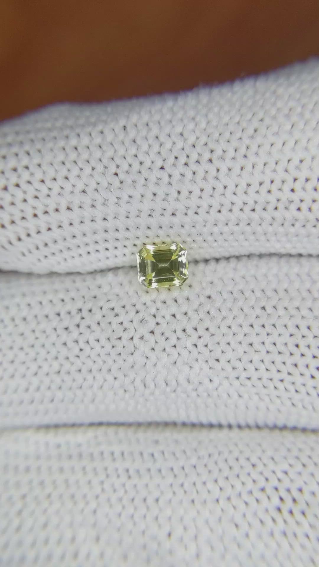 0.62 Ct. Yellow Sapphire from Ceylon (Sri Lanka) Size Video