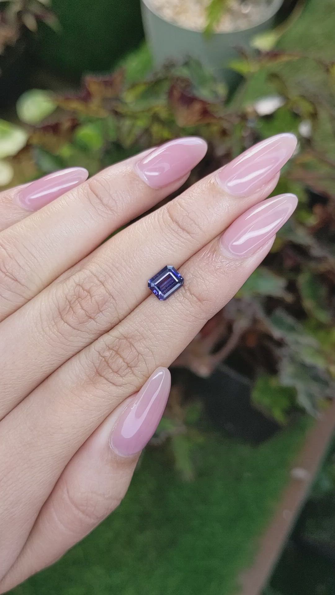 1.26 Ct. Violet Sapphire from Ceylon (Sri Lanka) Size Video