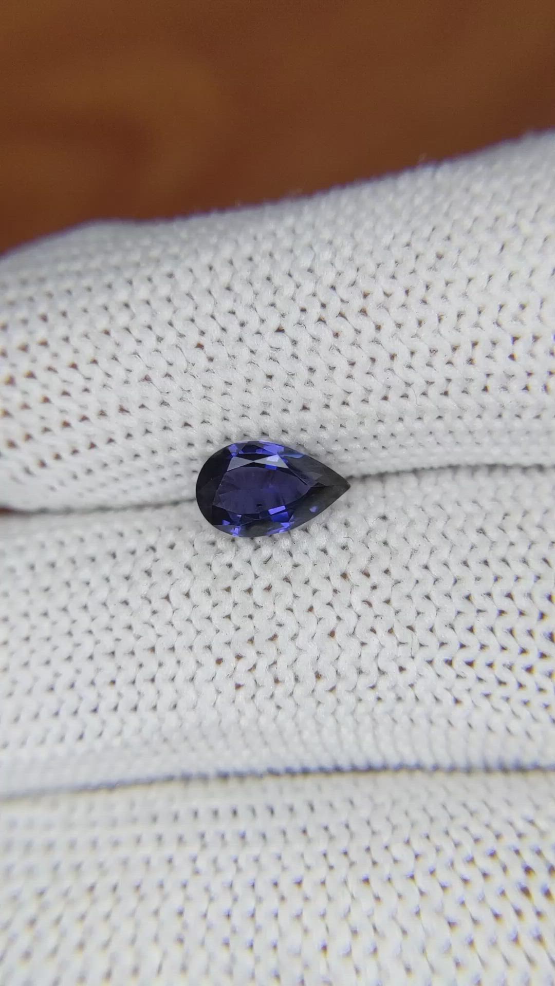 1.15 Ct. Violet Sapphire from Ceylon (Sri Lanka) Size Video