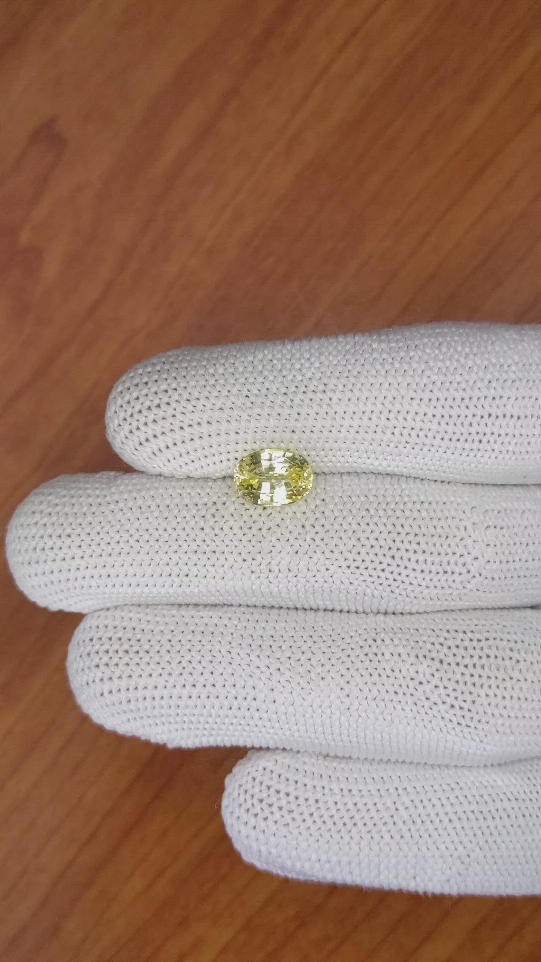 2.36 Ct. Yellow Sapphire from Ceylon (Sri Lanka) Size Video