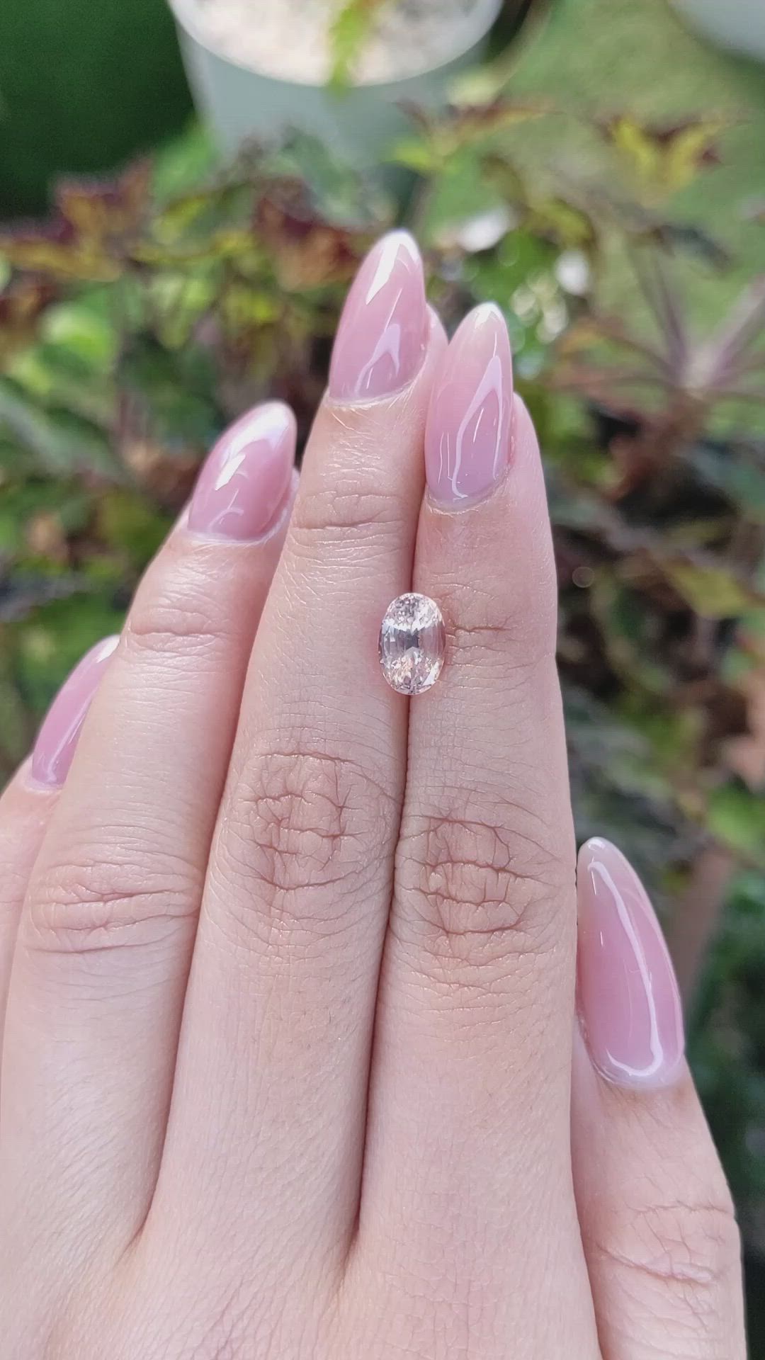 2.32 Ct. Peach Sapphire from Ceylon (Sri Lanka) Size Video