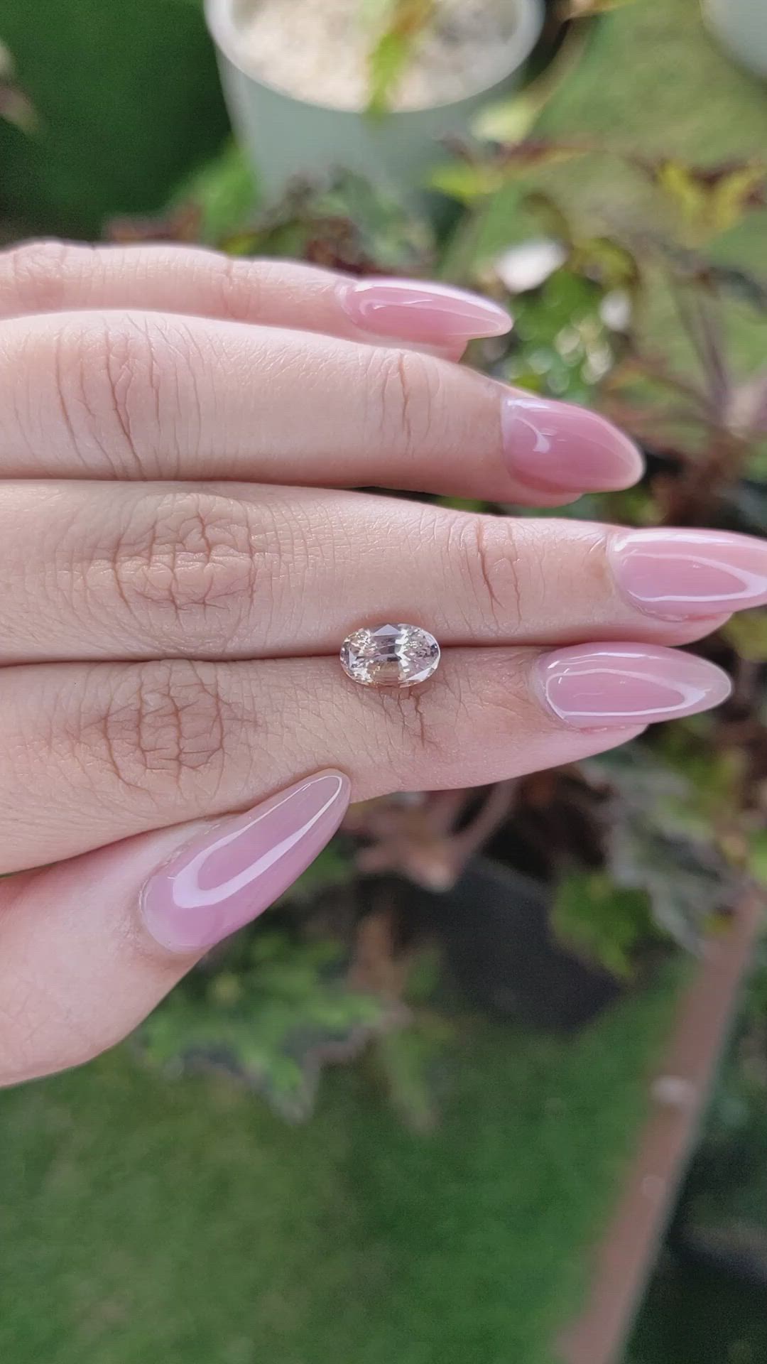 2.32 Ct. Peach Sapphire from Ceylon (Sri Lanka) Size Video