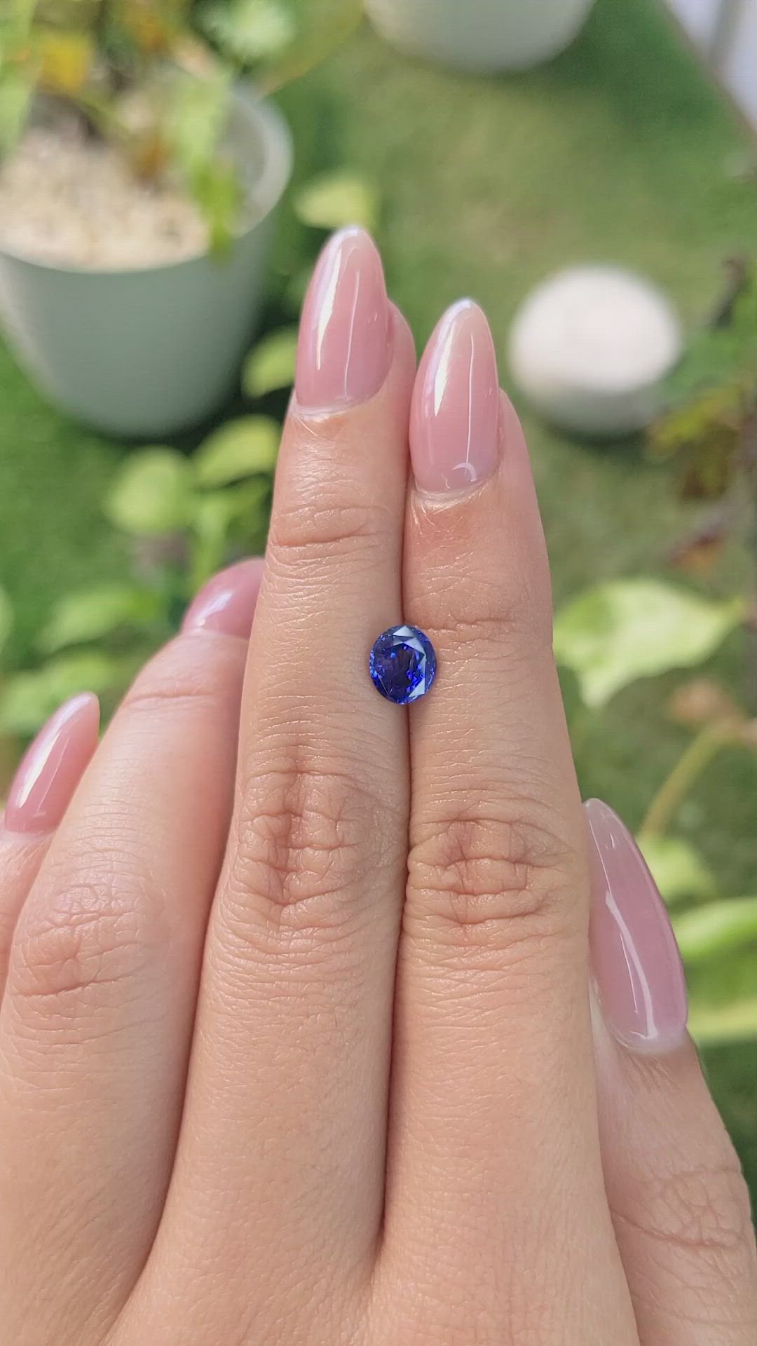 1.07 Ct. Blue Sapphire from Ceylon (Sri Lanka) Size Video