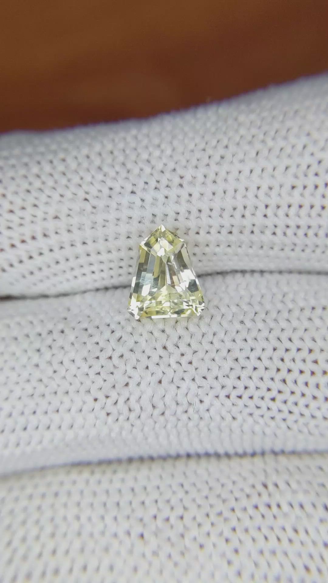2.03 Ct. Yellow Sapphire from Ceylon (Sri Lanka) Size Video