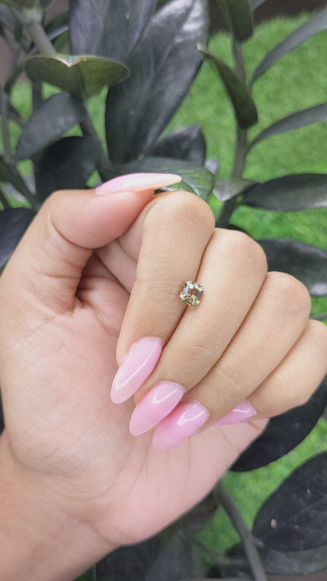 1.02 Ct. Greenish Brown Sapphire from Ceylon (Sri Lanka) Size Video