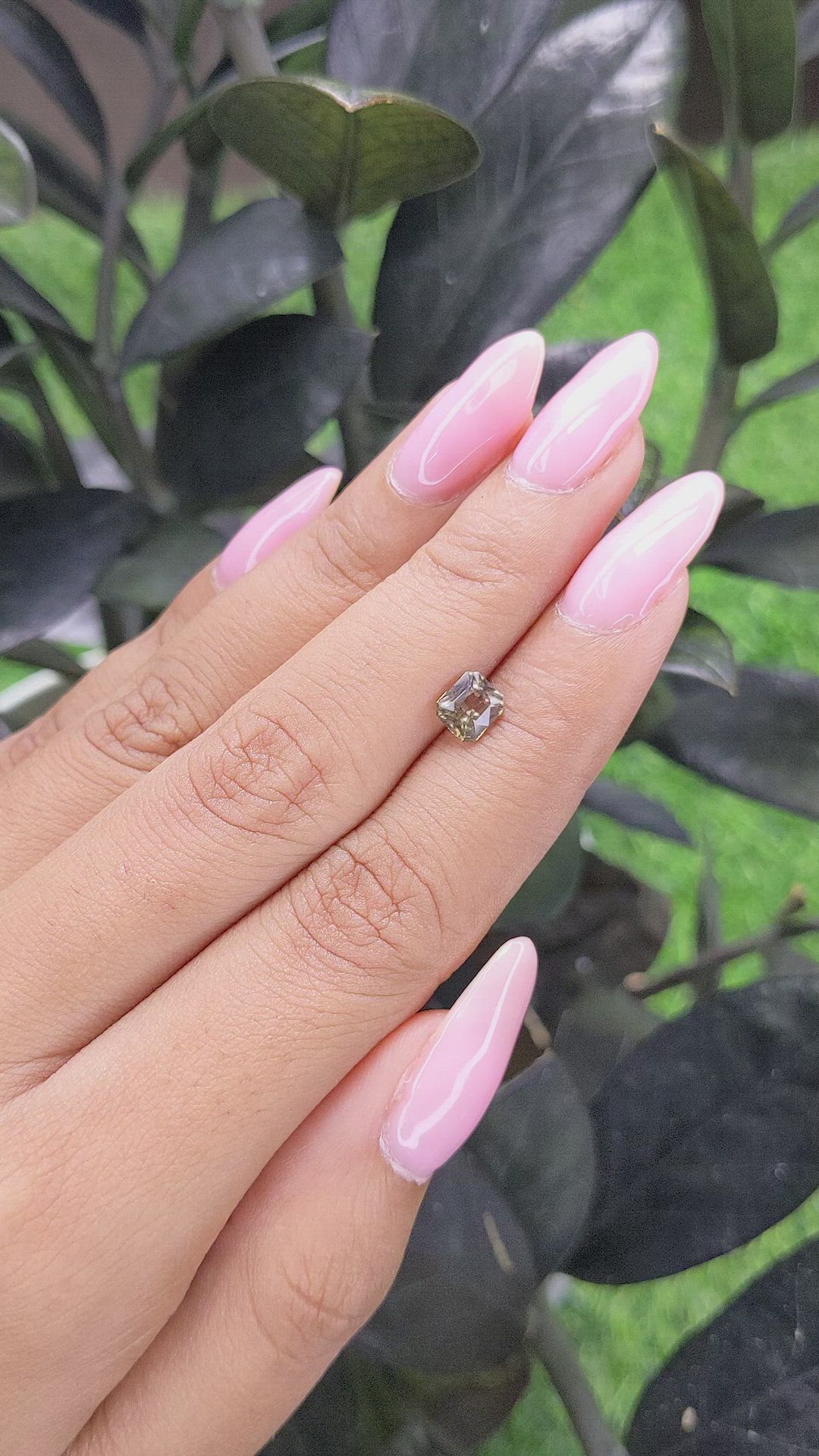 1.02 Ct. Greenish Brown Sapphire from Ceylon (Sri Lanka) Size Video