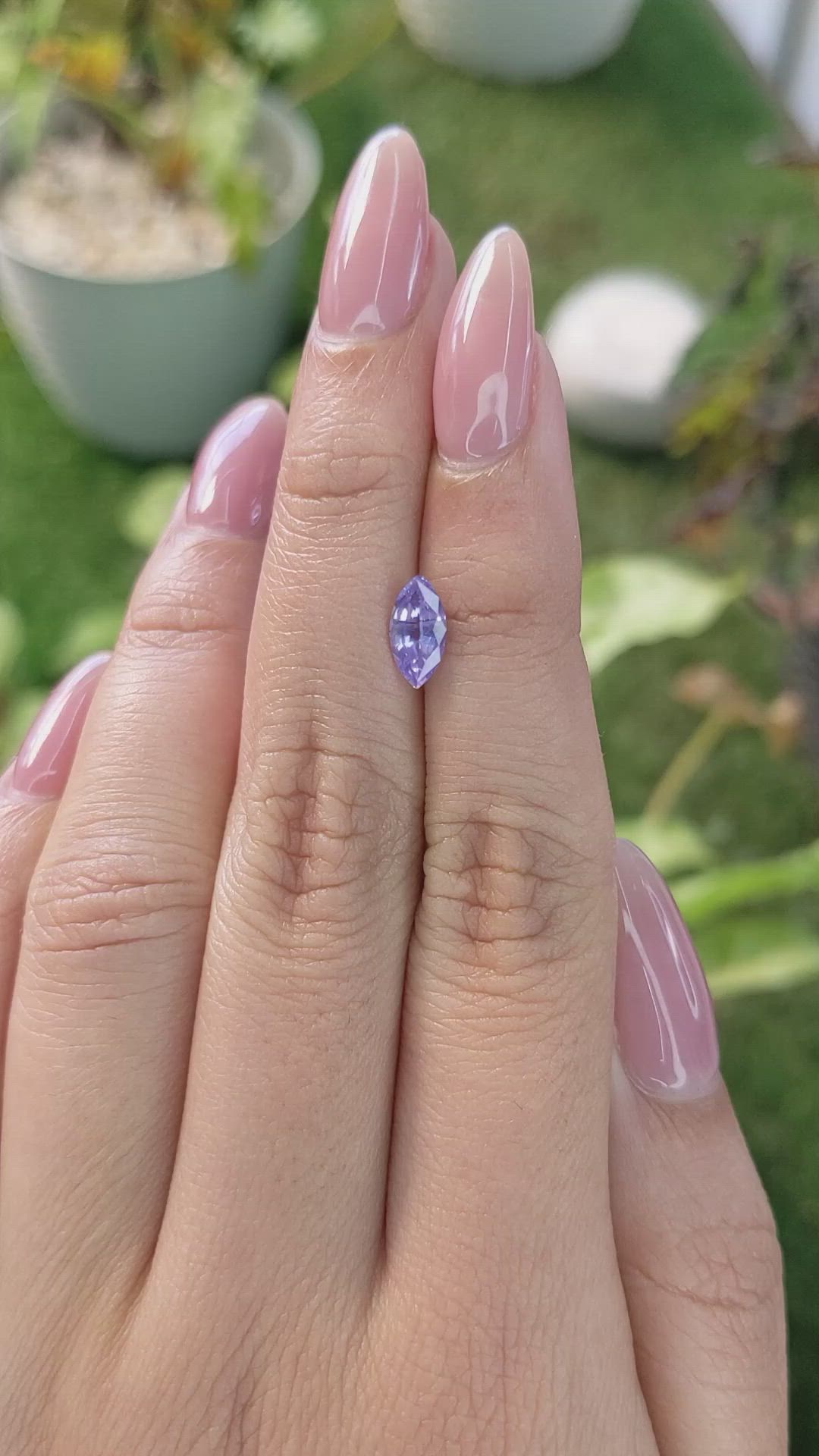 1.05 Ct. Purple Sapphire from Ceylon (Sri Lanka) Size Video