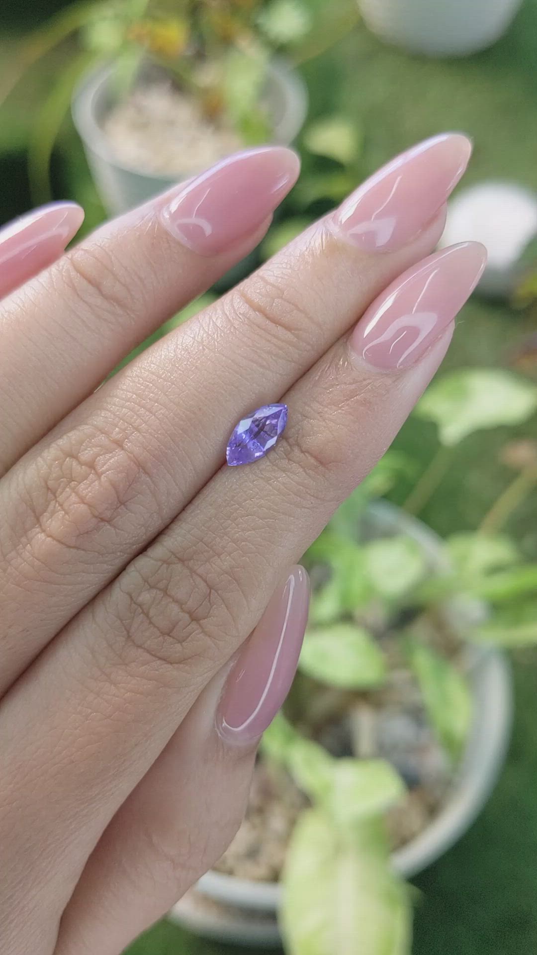 1.05 Ct. Purple Sapphire from Ceylon (Sri Lanka) Size Video