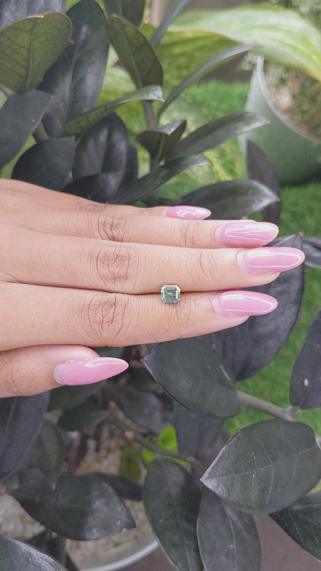 1.10 Ct. Green Sapphire from Madagascar Size Video