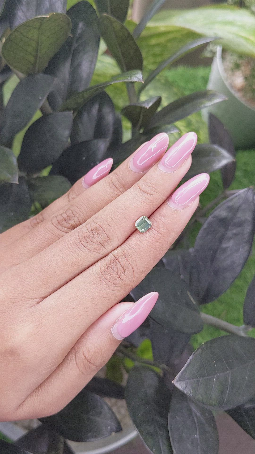 1.10 Ct. Green Sapphire from Madagascar Size Video