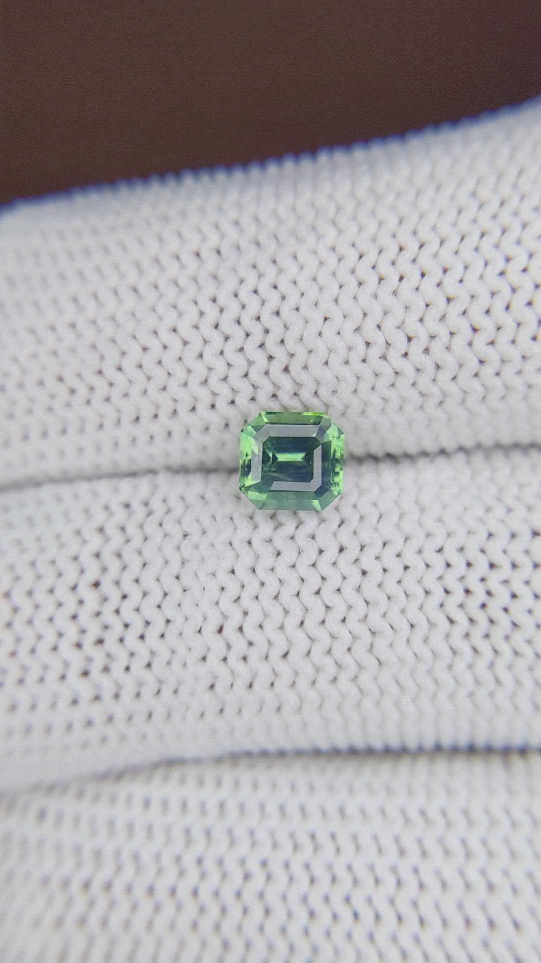 1.10 Ct. Green Sapphire from Madagascar Size Video