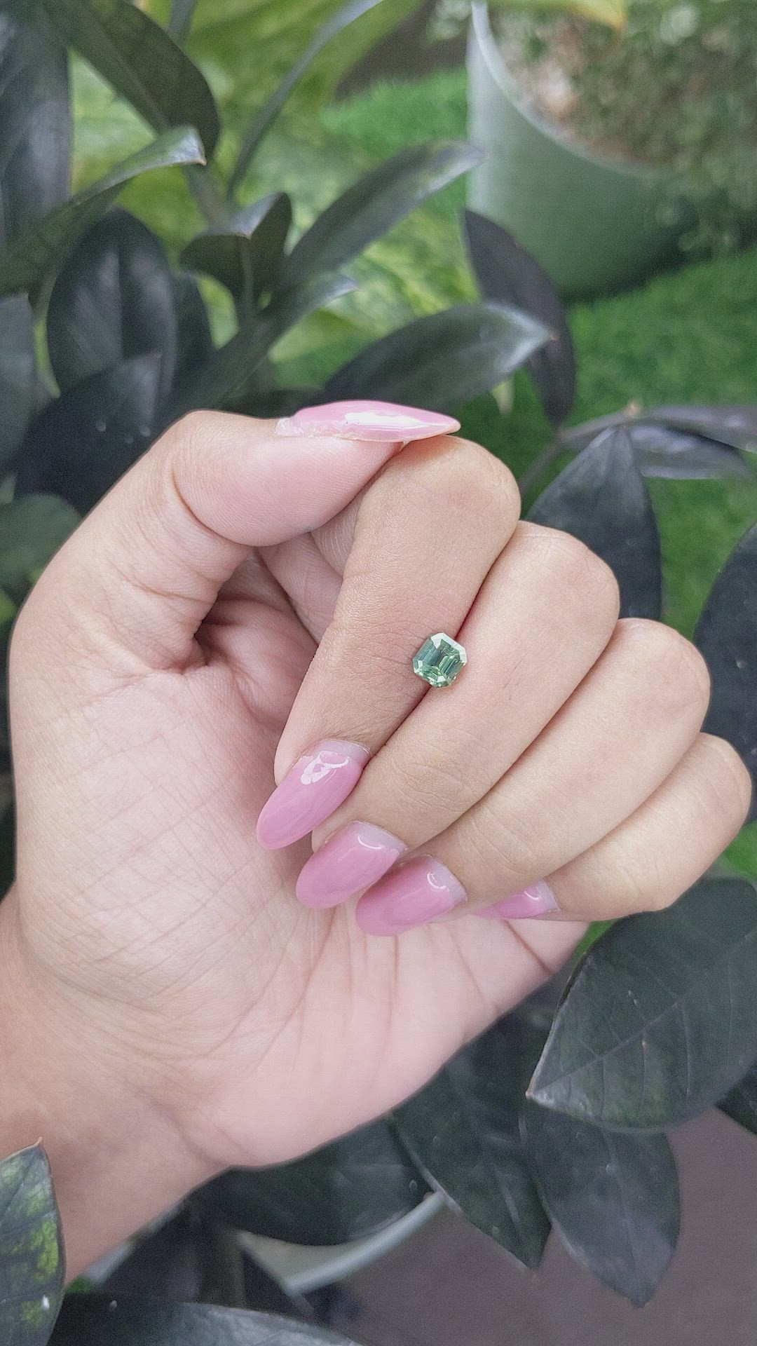 1.10 Ct. Green Sapphire from Madagascar Size Video