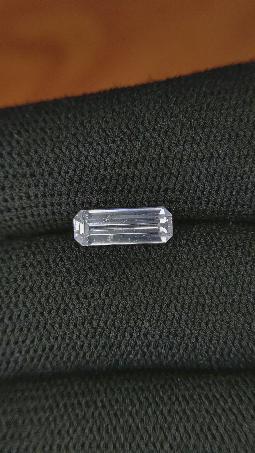 1.71 Ct. White Sapphire from Ceylon (Sri Lanka) Size Video