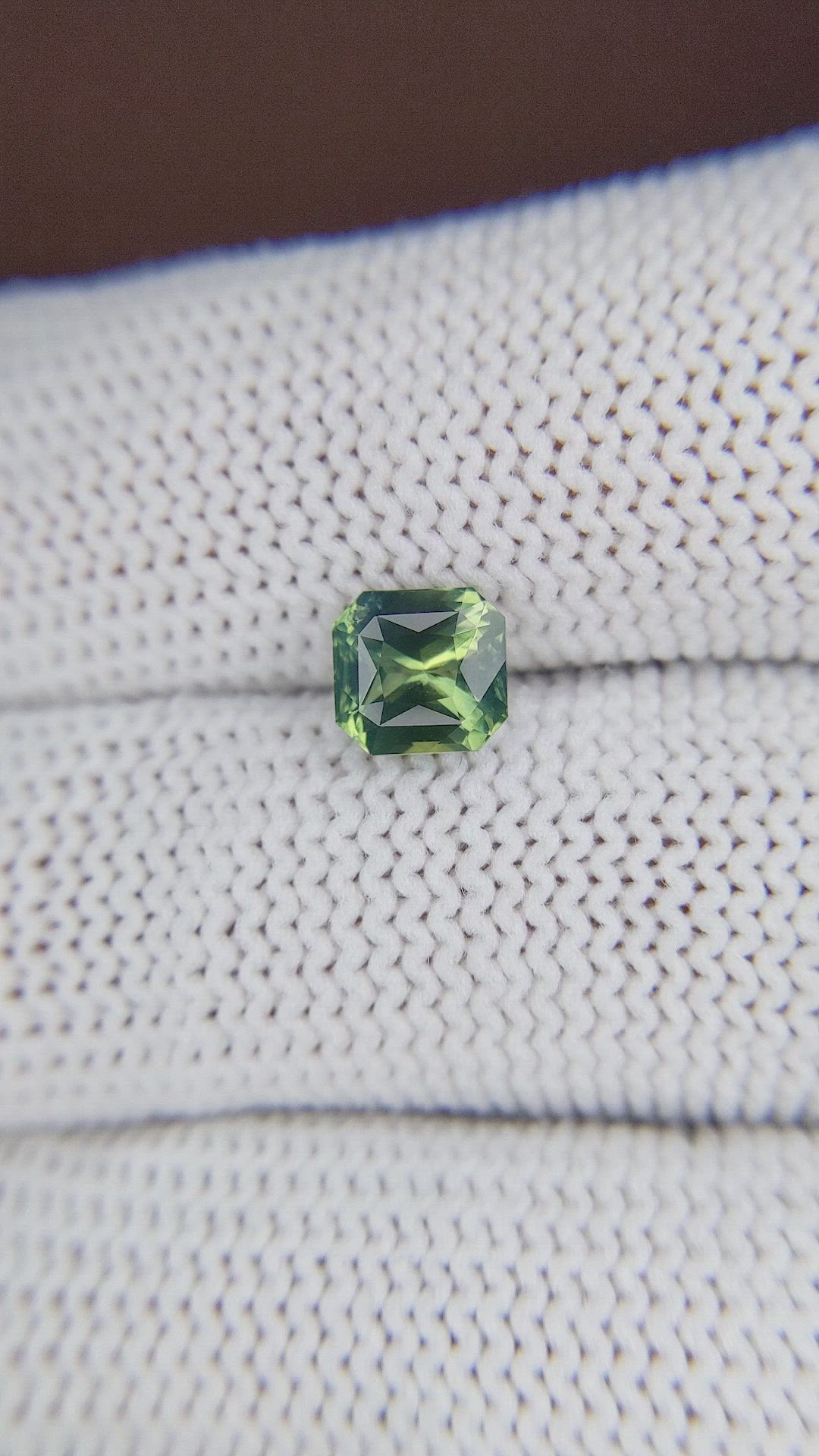 1.55 Ct. Green Sapphire from Madagascar Size Video