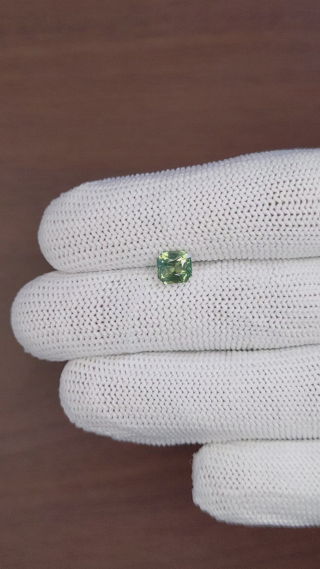1.55 Ct. Green Sapphire from Madagascar Size Video
