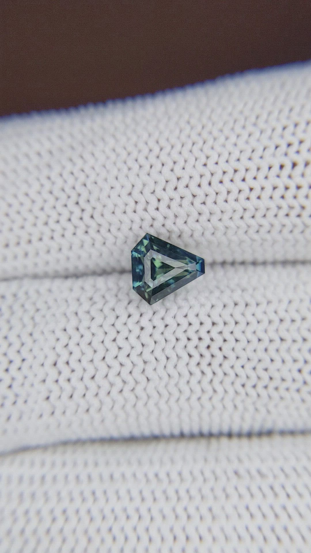 1.62 Ct. Bluish Green Sapphire from Madagascar Size Video