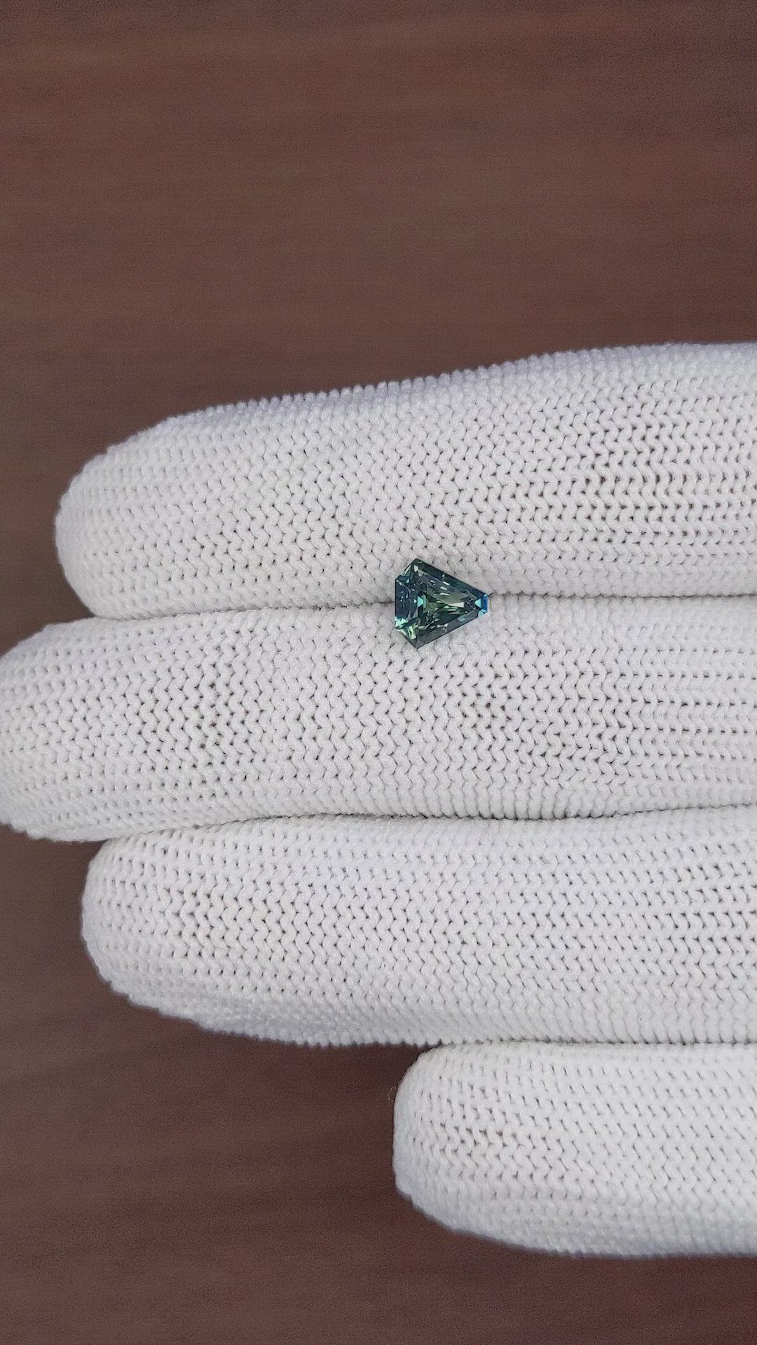 1.62 Ct. Bluish Green Sapphire from Madagascar Size Video