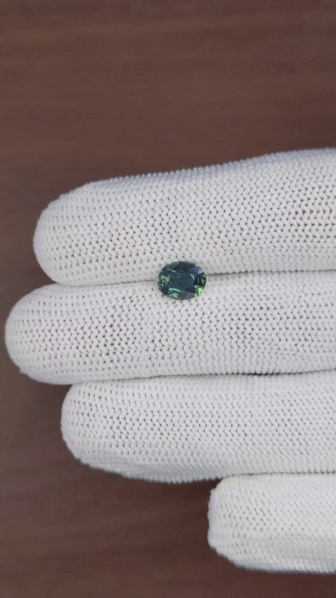 1.62 Ct. Bluish Green Sapphire from Madagascar Size Video