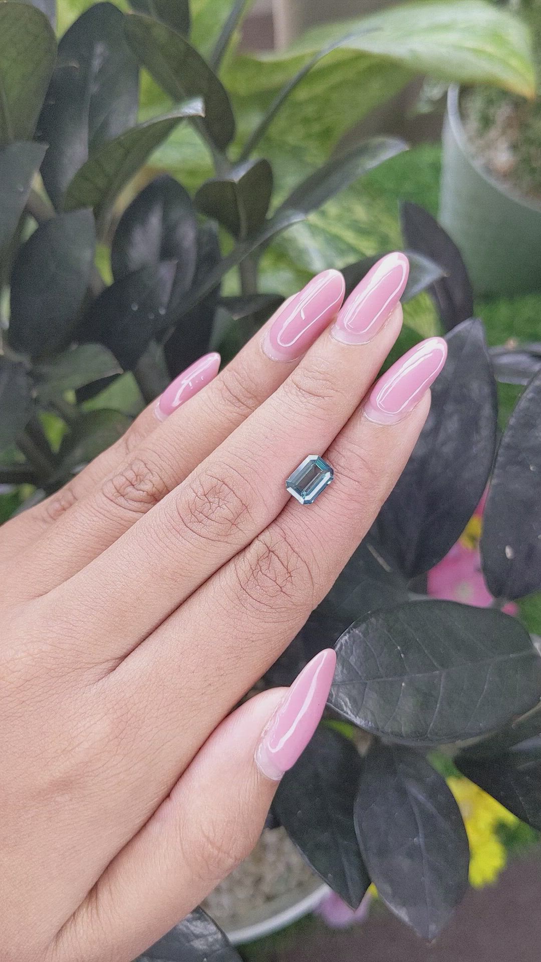 2.05 Ct. Greenish Blue Sapphire from Madagascar Size Video