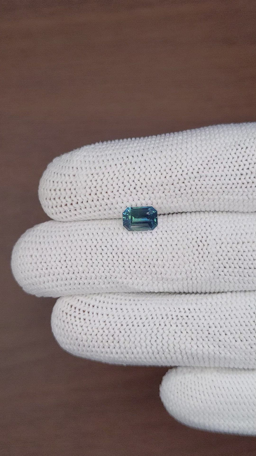 1.68 Ct. Greenish Blue Sapphire from Madagascar Size Video