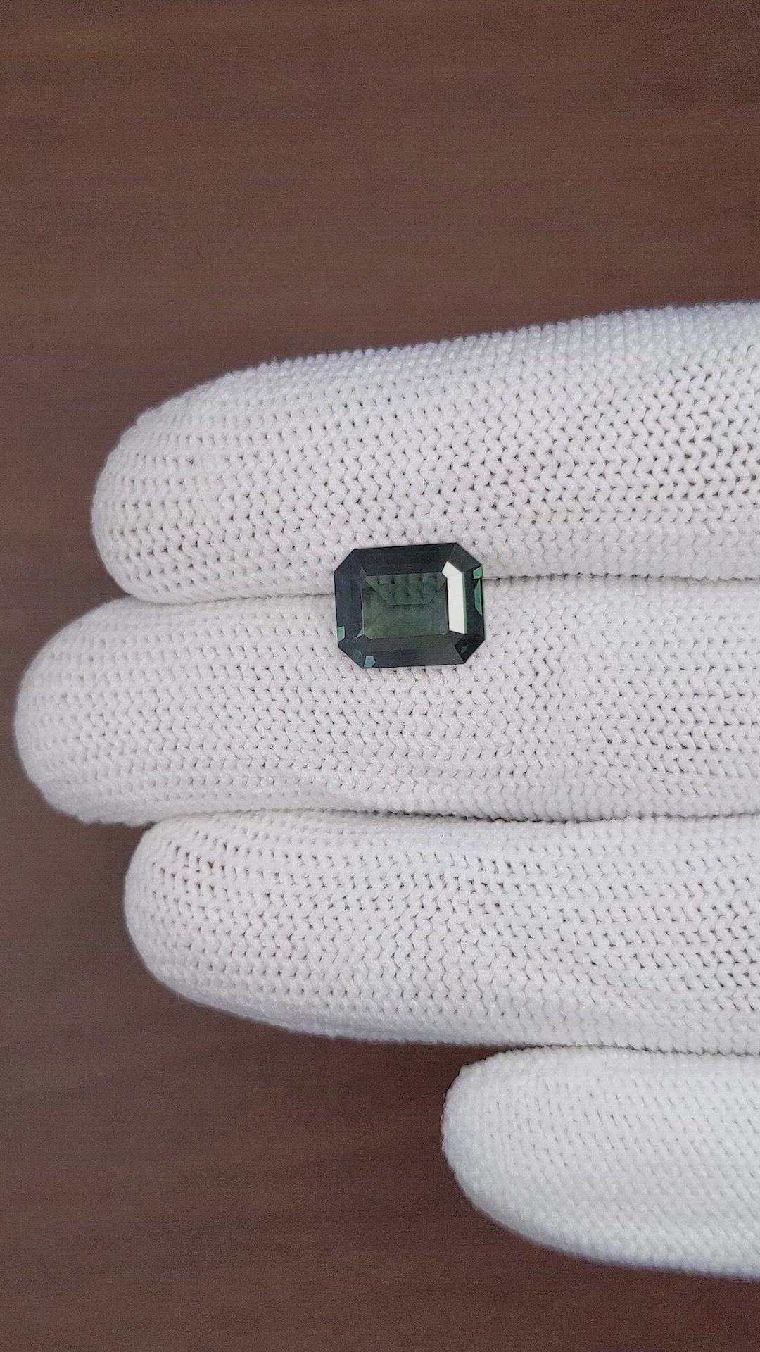 3.97 Ct. Bluish Green Sapphire from Madagascar Size Video