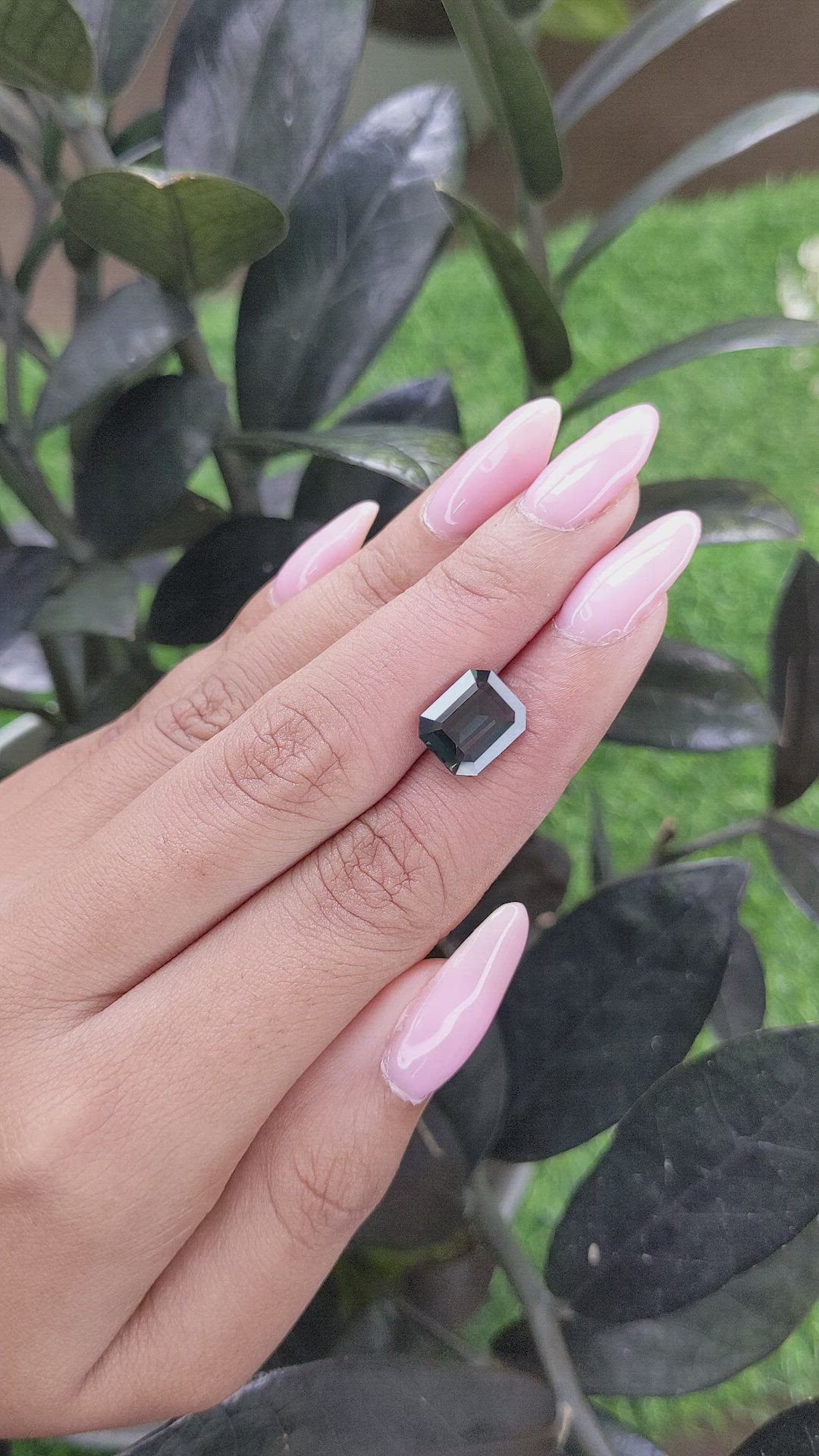 3.97 Ct. Bluish Green Sapphire from Madagascar Size Video