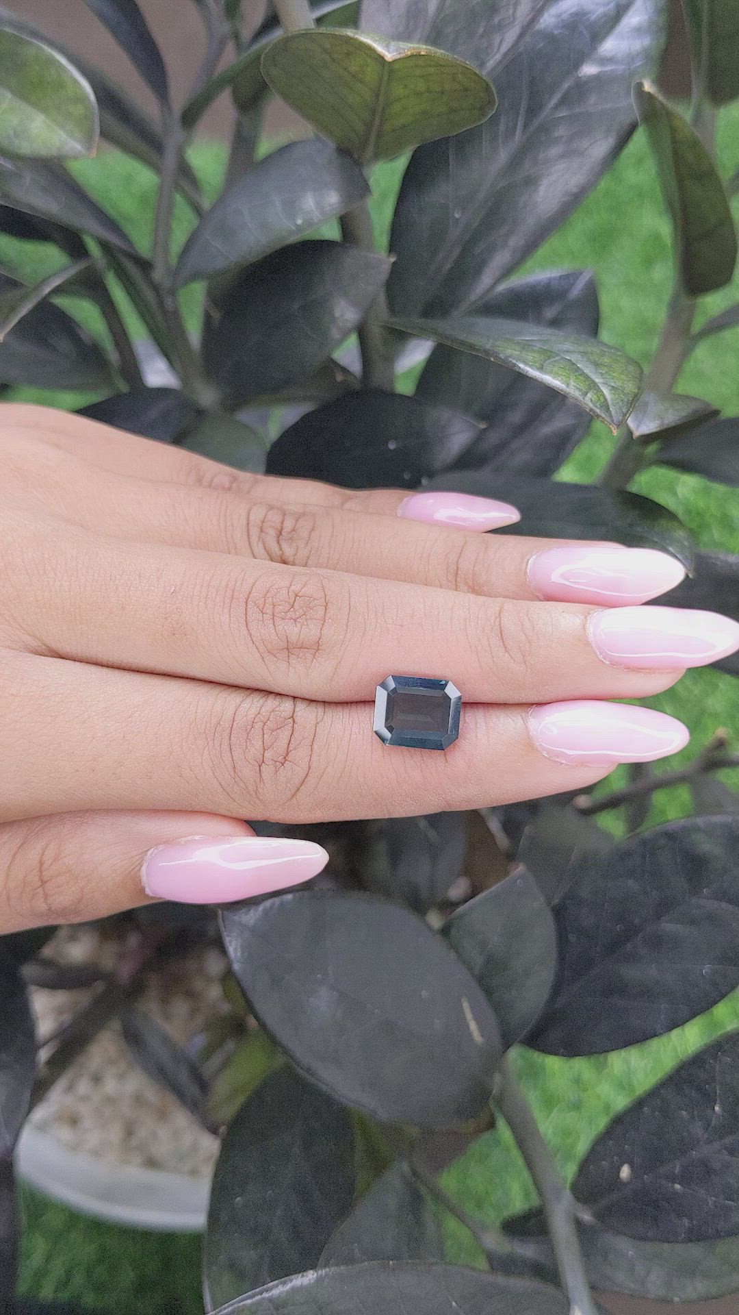 3.97 Ct. Bluish Green Sapphire from Madagascar Size Video