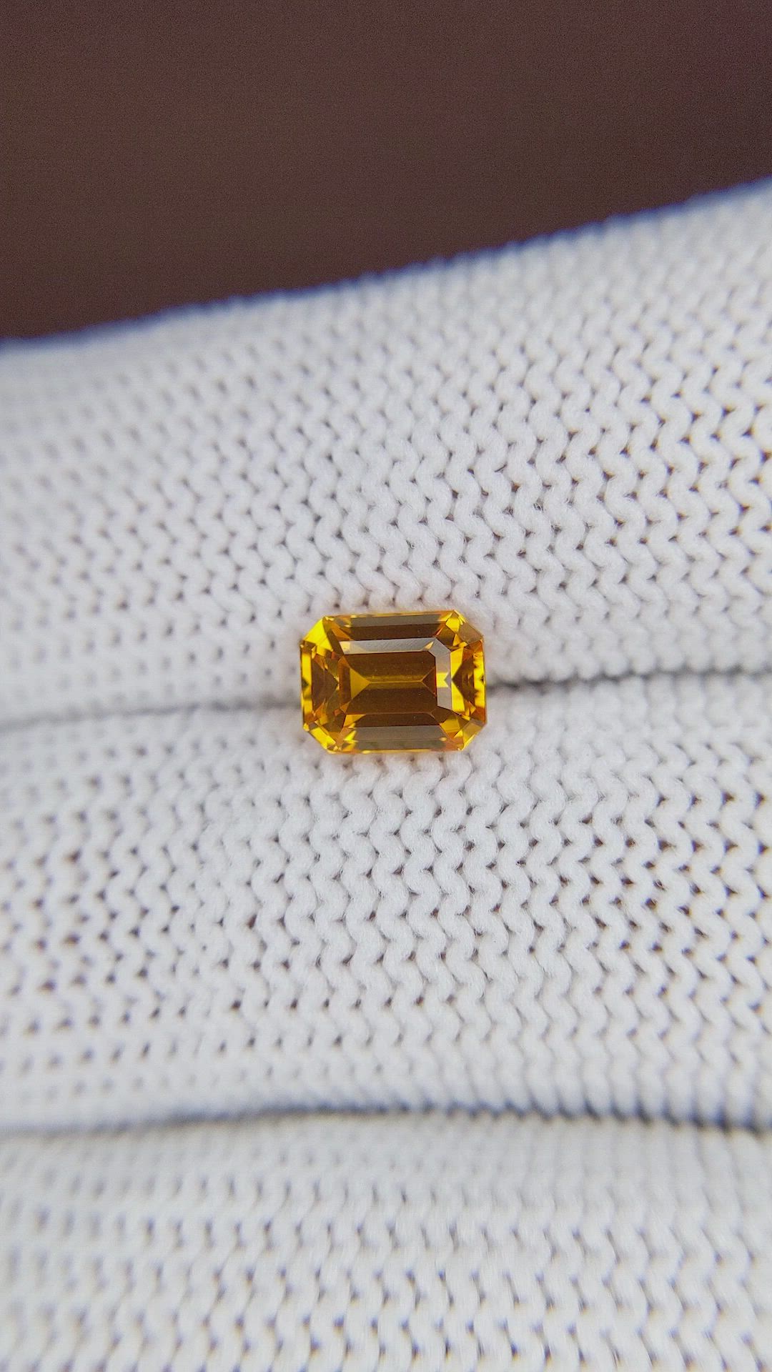 1.56 Ct. Orange Sapphire from Ceylon (Sri Lanka) Size Video