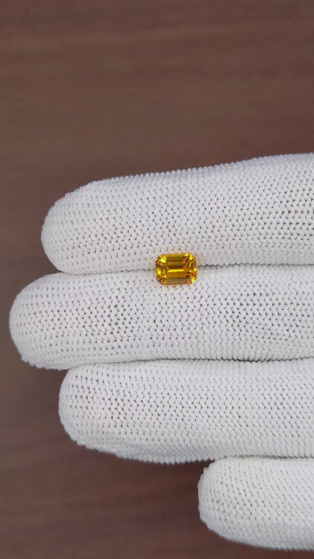 1.56 Ct. Orange Sapphire from Ceylon (Sri Lanka) Size Video