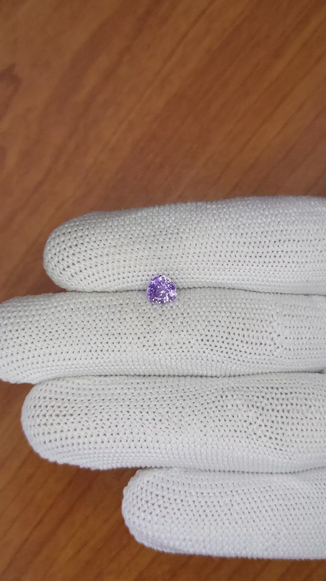 0.87 Ct. Purple Sapphire from Ceylon (Sri Lanka) Size Video