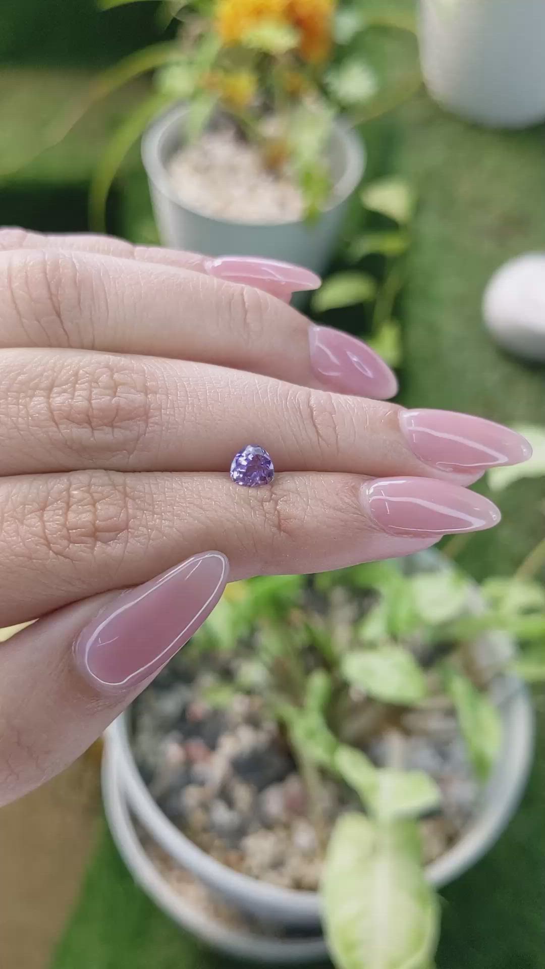 0.87 Ct. Purple Sapphire from Ceylon (Sri Lanka) Size Video