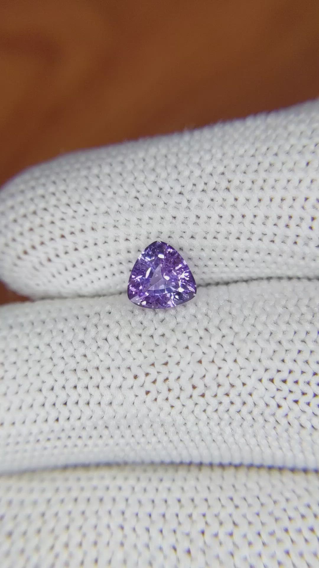 1.19 Ct. Violet Sapphire from Ceylon (Sri Lanka) Size Video