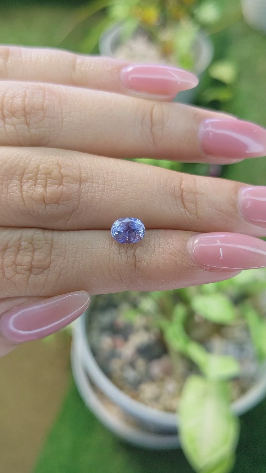 1.33 Ct. Bi Color Sapphire from Ceylon (Sri Lanka) Size Video