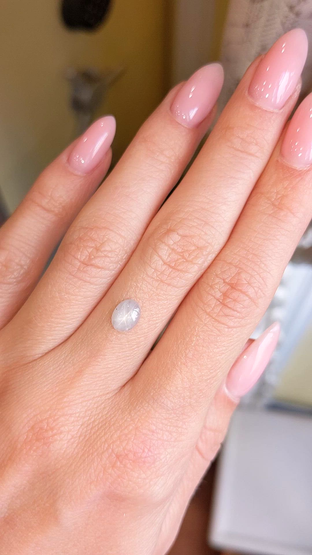 0.89 Ct. Grey Star Sapphire from Ceylon (Sri Lanka) Size Video