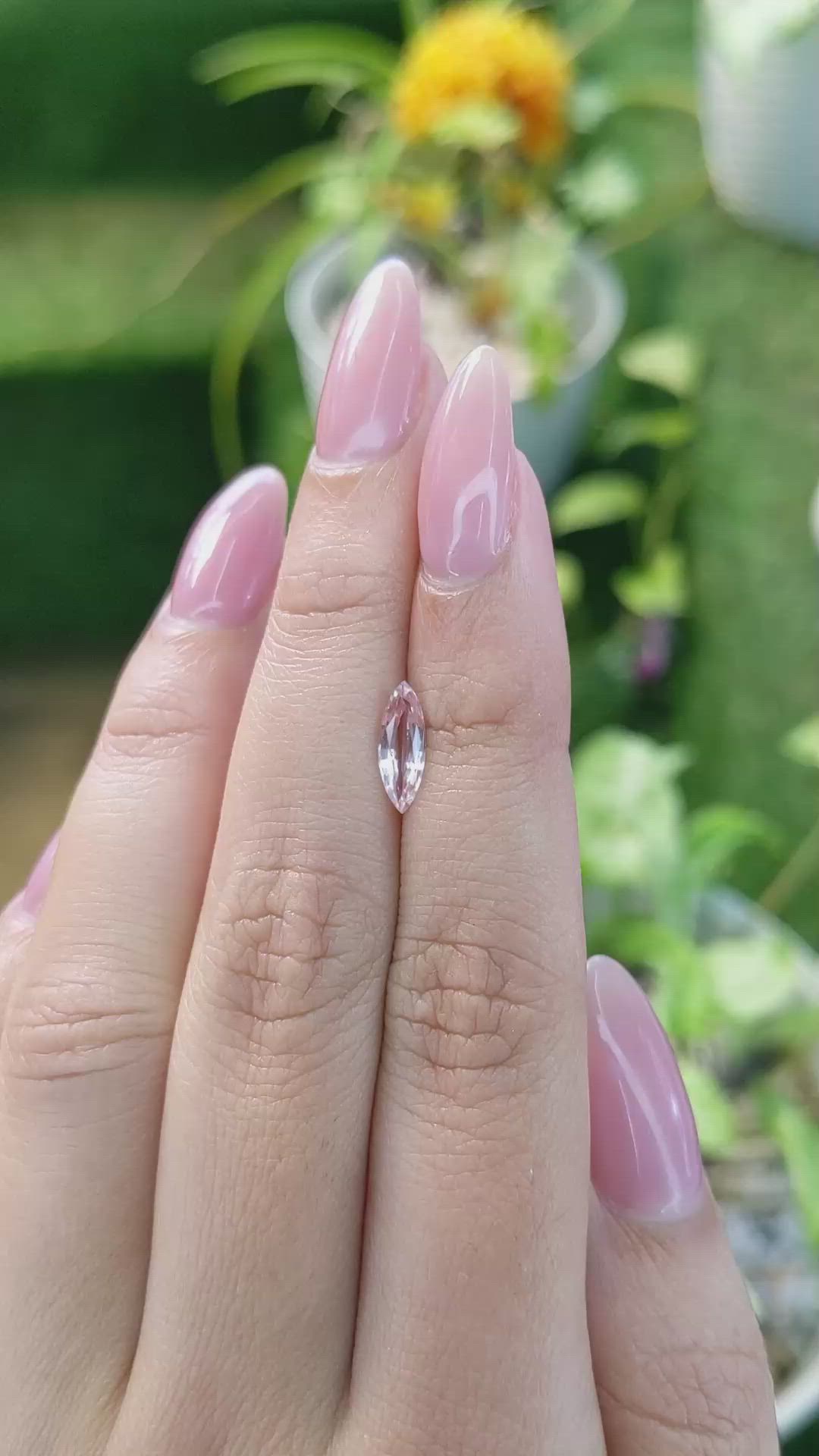 0.82 Ct. Pink Sapphire from Ceylon (Sri Lanka) Size Video