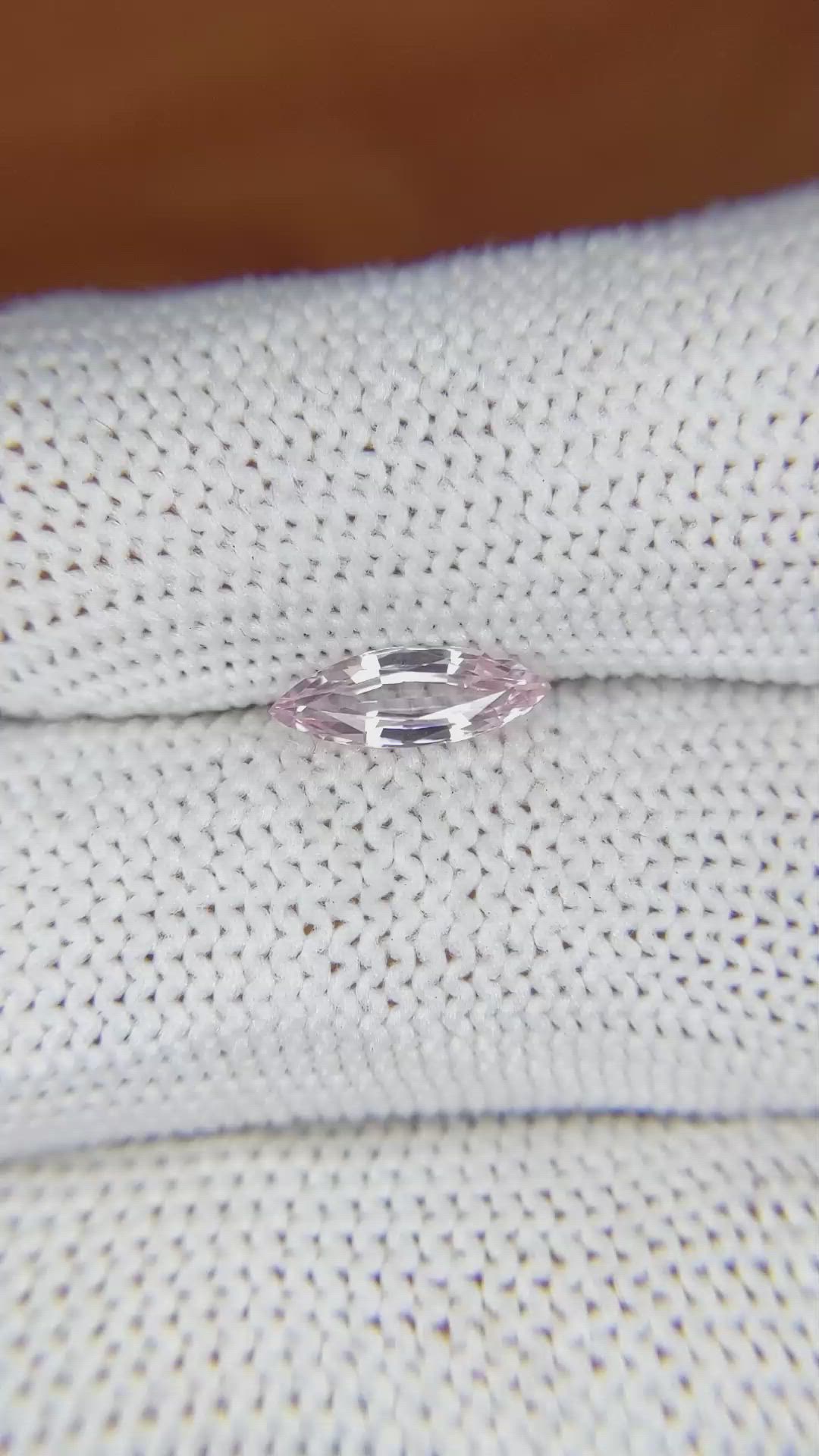 0.82 Ct. Pink Sapphire from Ceylon (Sri Lanka) Size Video