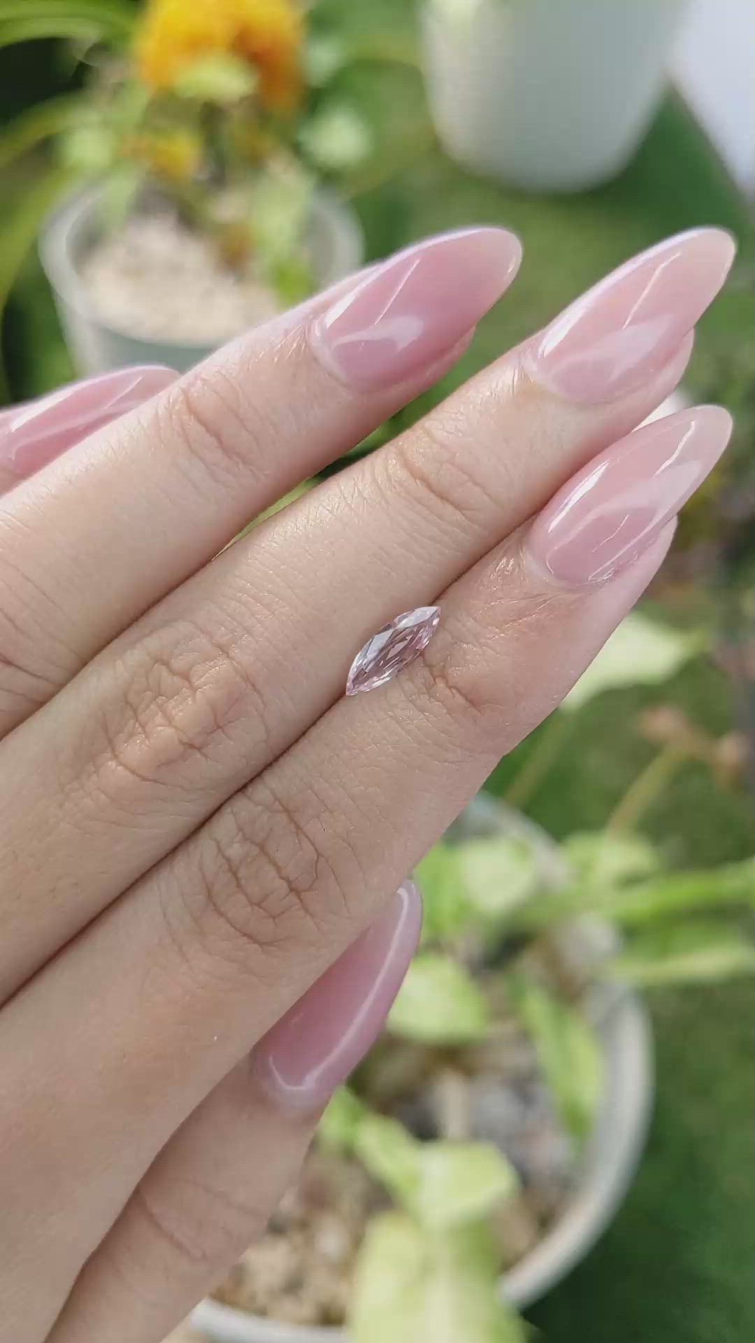 0.82 Ct. Pink Sapphire from Ceylon (Sri Lanka) Size Video