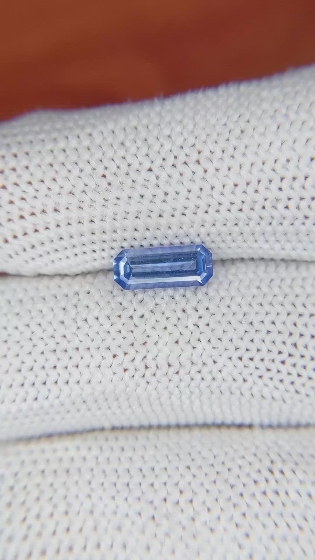 1.08 Ct. Blue Sapphire from Ceylon (Sri Lanka) Size Video