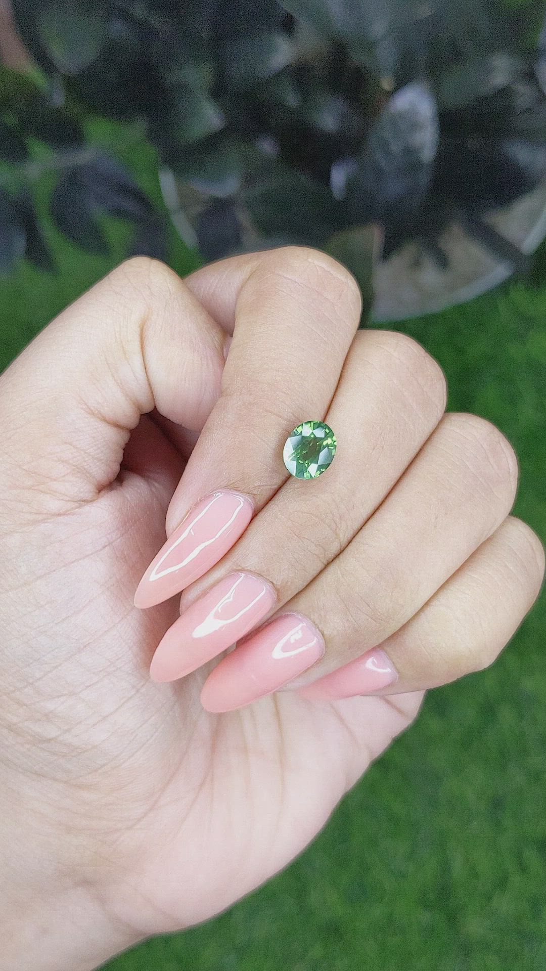 2.02 Ct. Green Sapphire from Madagascar Size Video