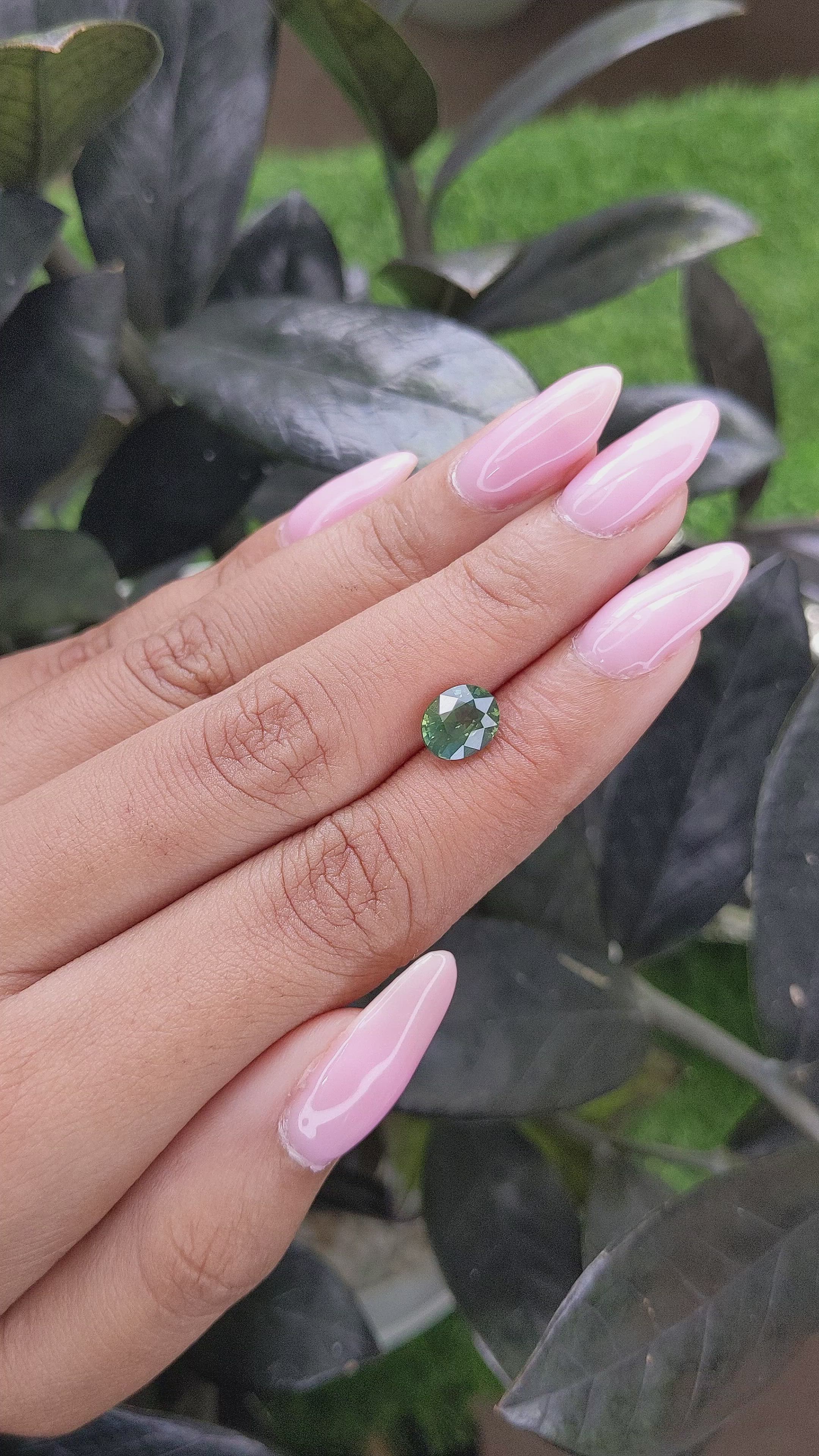 2.02 Ct. Green Sapphire from Madagascar Size Video