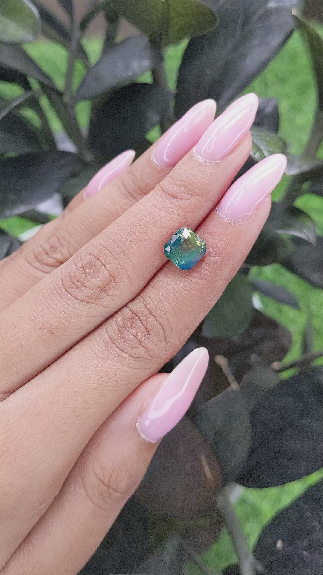 3.54 Ct. Bi Color Sapphire from Madagascar Size Video