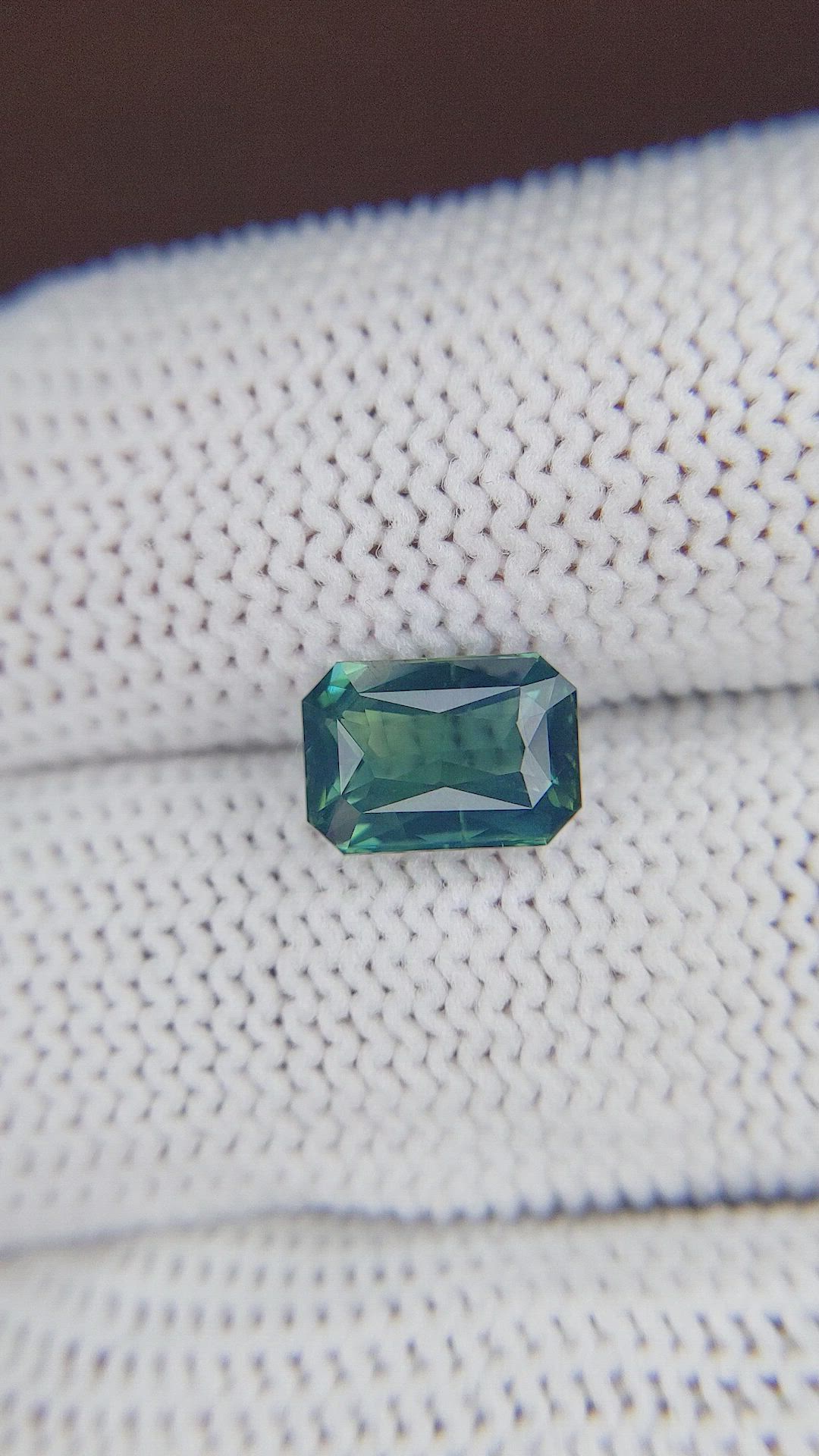 2.56 Ct. Bluish Green Sapphire from Madagascar Size Video