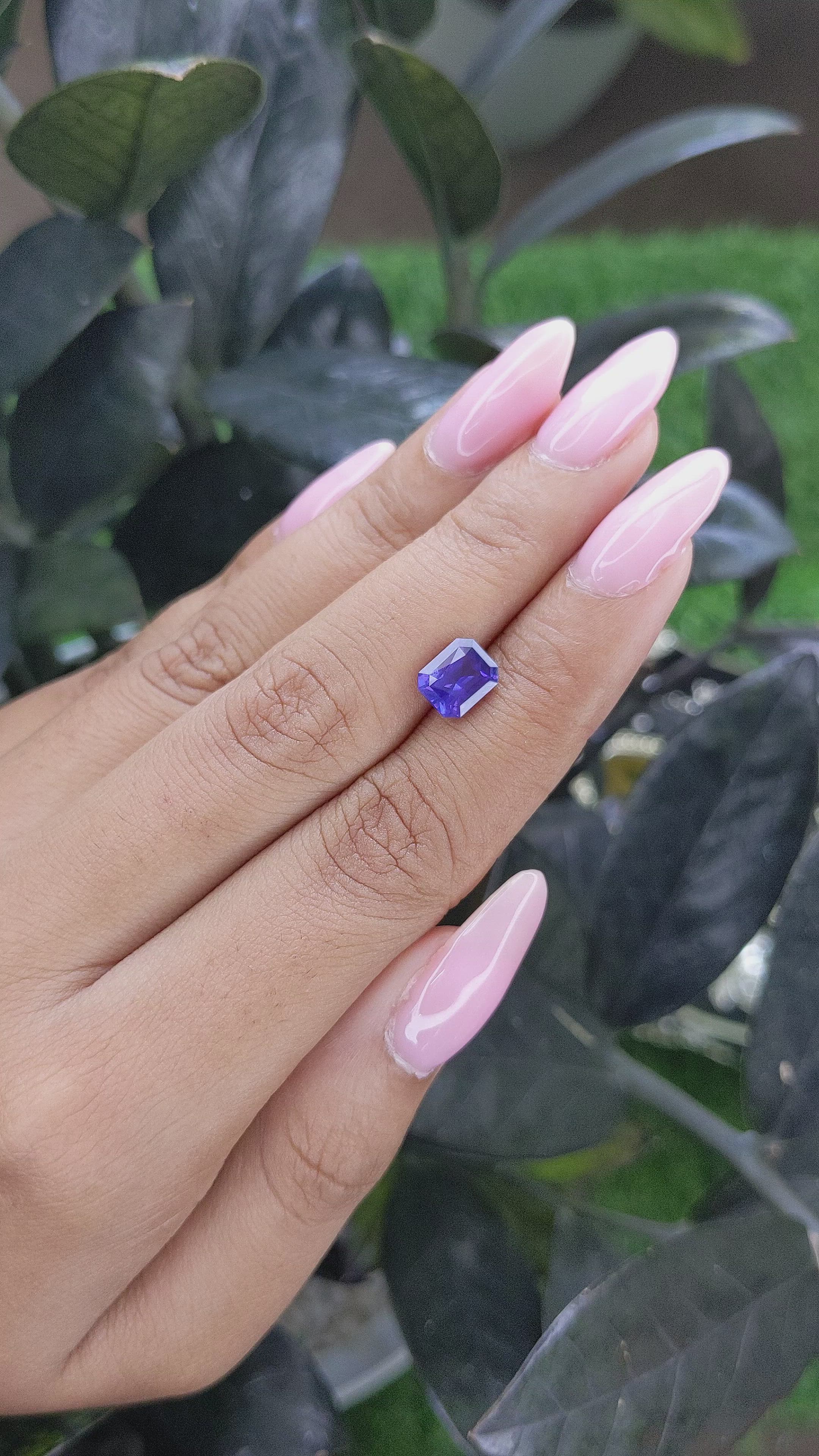 1.87 Ct. Purple Sapphire from Ceylon (Sri Lanka) Size Video