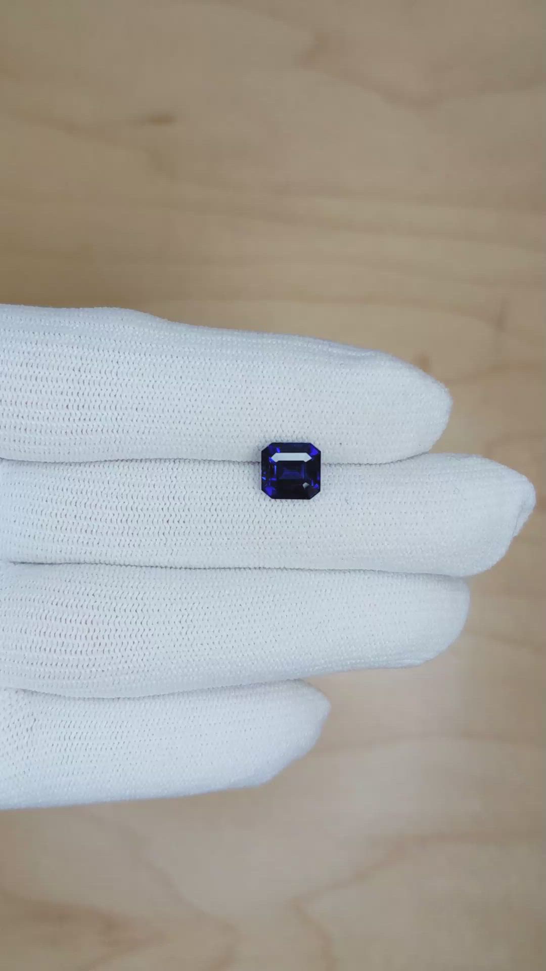 2.58 Ct. Blue Sapphire from Ceylon (Sri Lanka) Size Video