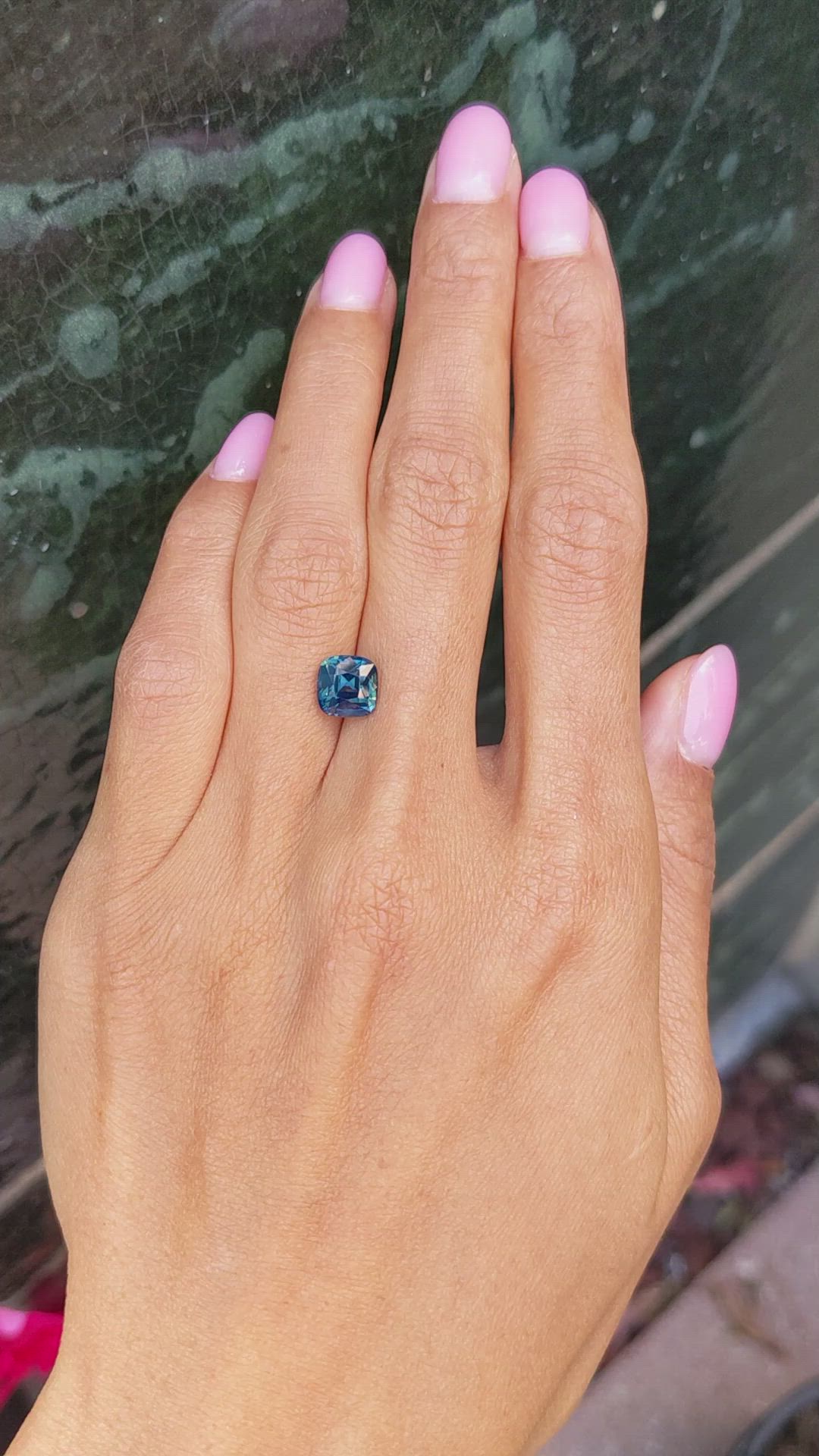 2.53 Ct. Greenish Blue Sapphire from Ceylon (Sri Lanka) Size Video