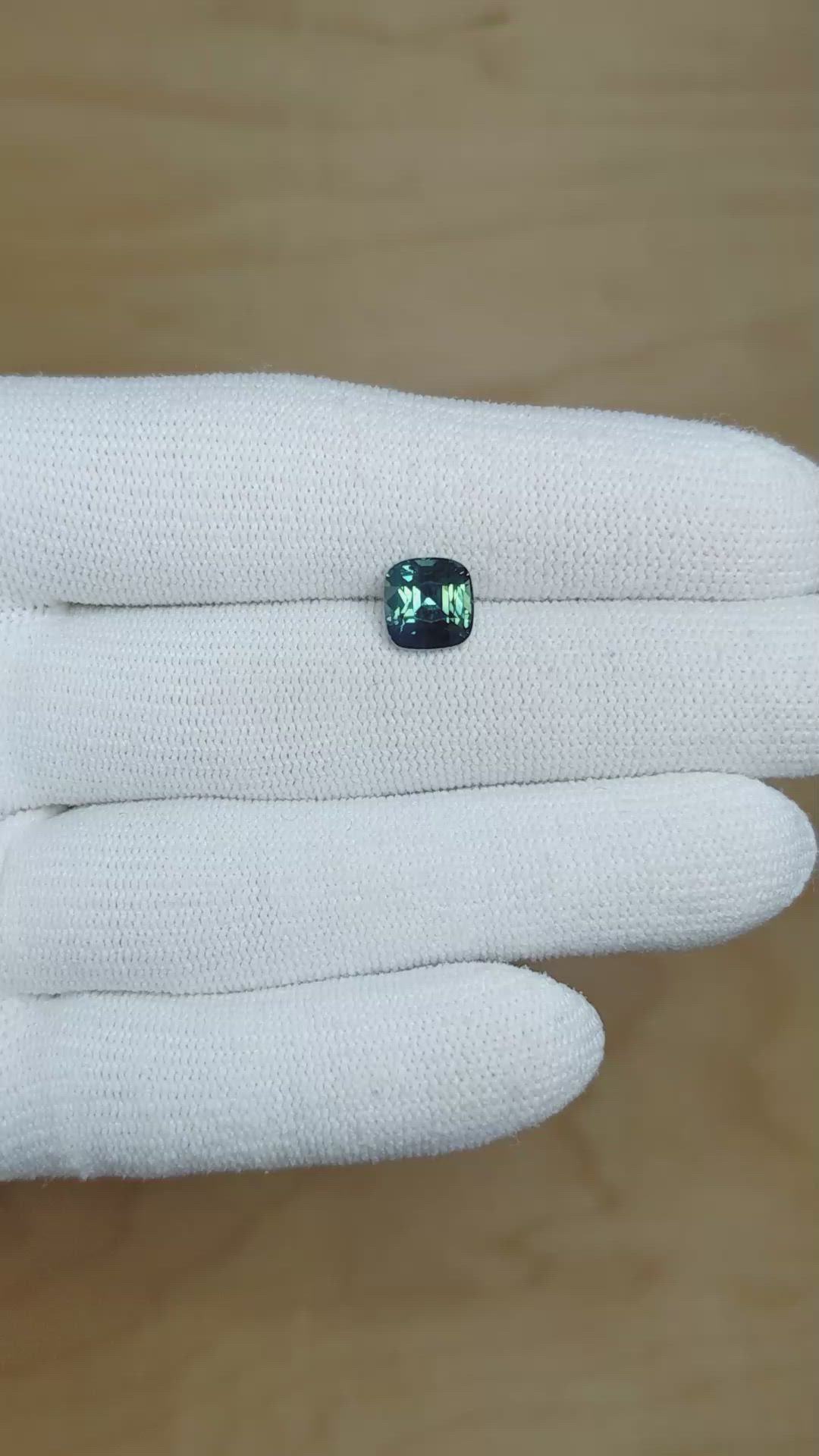 2.53 Ct. Greenish Blue Sapphire from Ceylon (Sri Lanka) Size Video